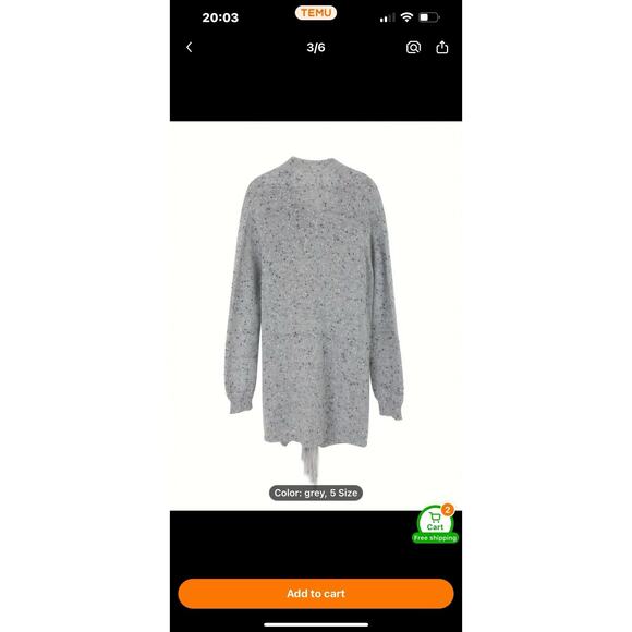 Beige Polyester Women’s Fringed Sweater Large - Picture 6 of 10